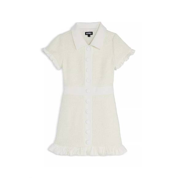 NEW KATIE J NYC girl's cordelia dress in white